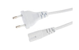 Netzkabel Euro T26 - C7, 2 m weiss