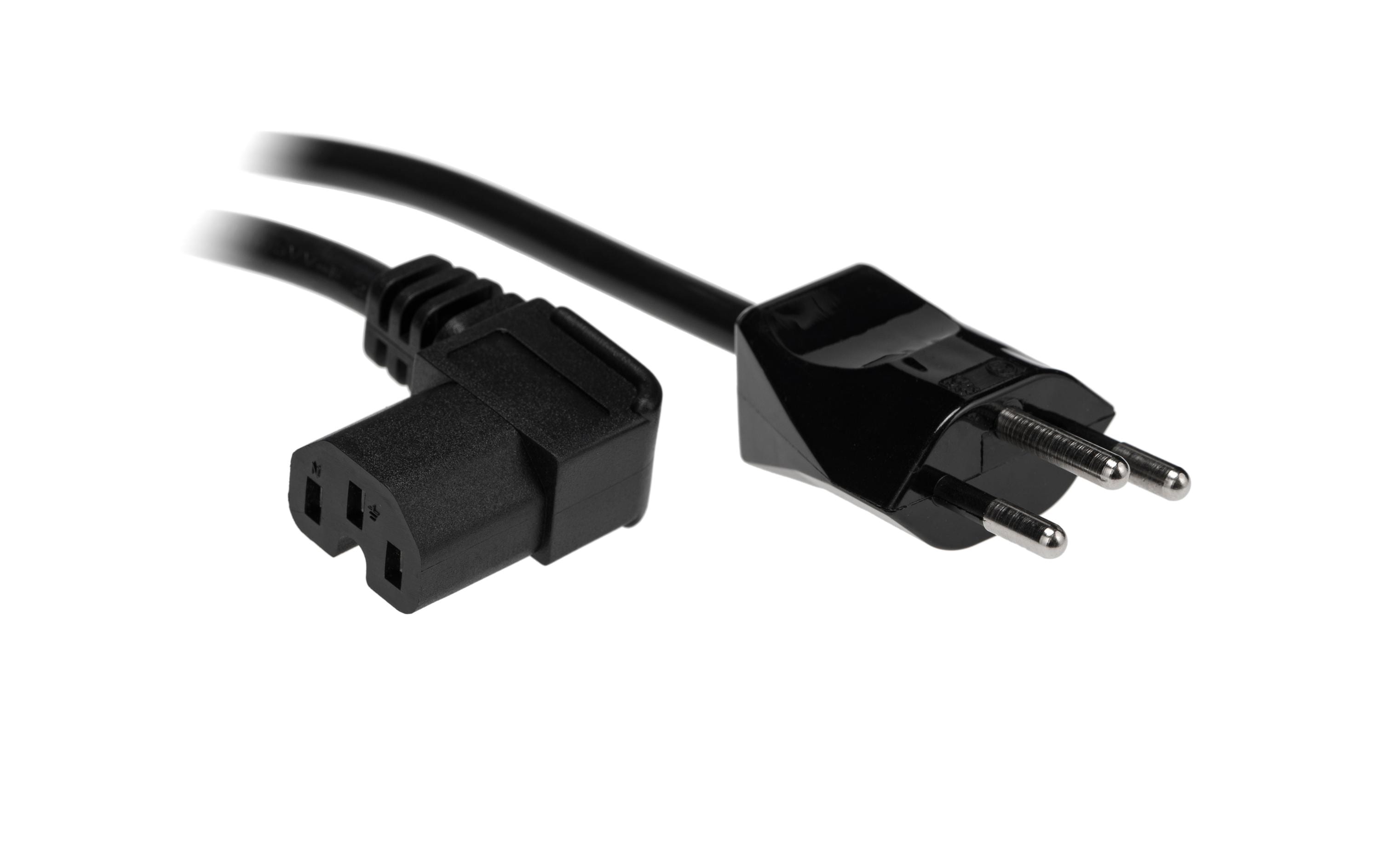 Apparatekabel C15 90°/Typ12, 2m