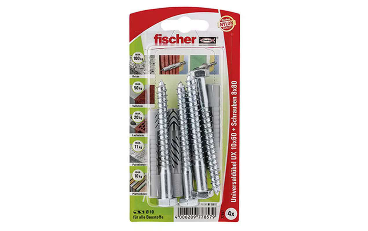 Fischer90874 Unidübel UX 10X60 S NV