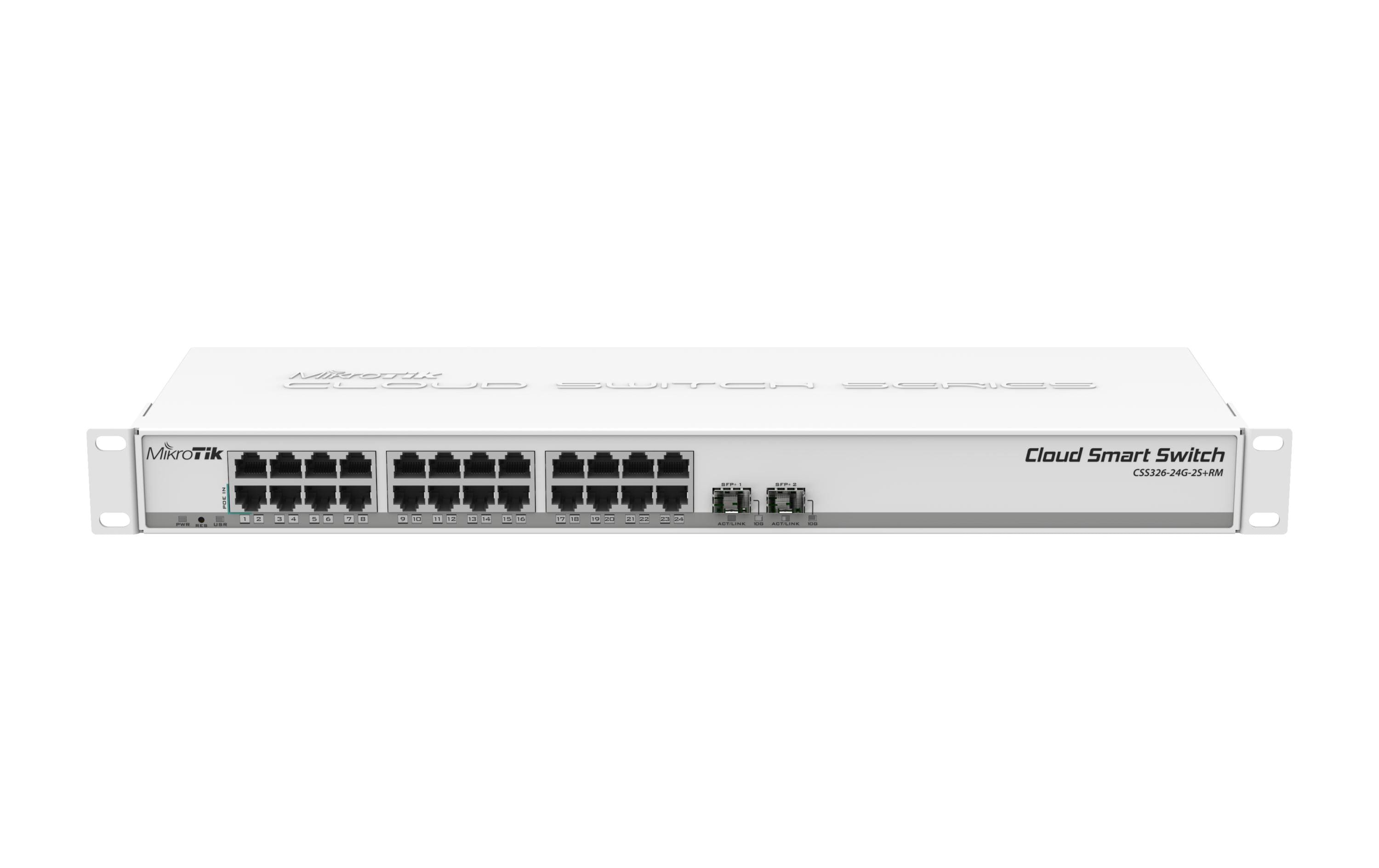 MikroTik CSS326-24G-2S+RM:L3 Smart Switch