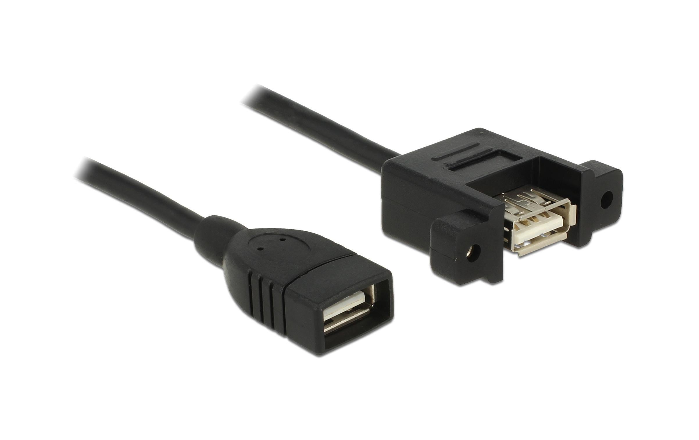 Delock, USB 2.0-Einbaukabel USB A - USB A