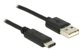 USB2.0-Kabel A-TypC: 50cm, schwarz