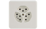 Steffen Steckdose 3xT13G, UP, weiss