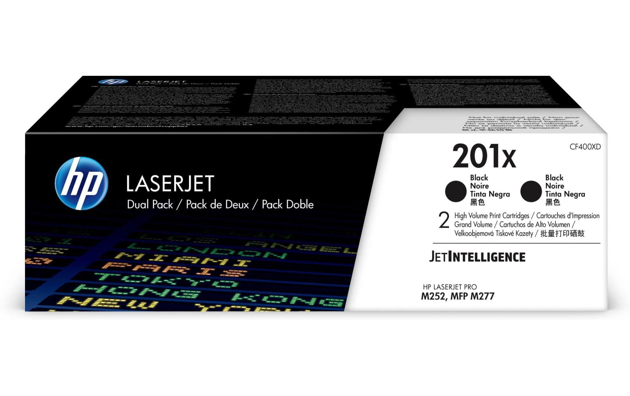 HP Toner 201X - Black 2er-Pack (CF400XD)