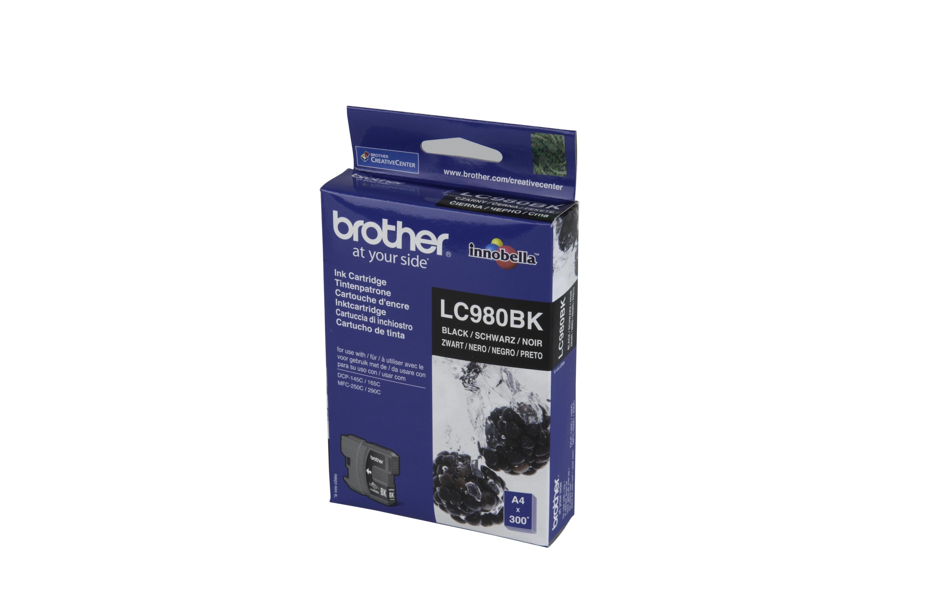 Tinte Brother LC-980BK zu 165C/290C