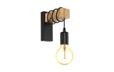 EGLO TOWNSHEND Wandleuchte schwarz, braun
