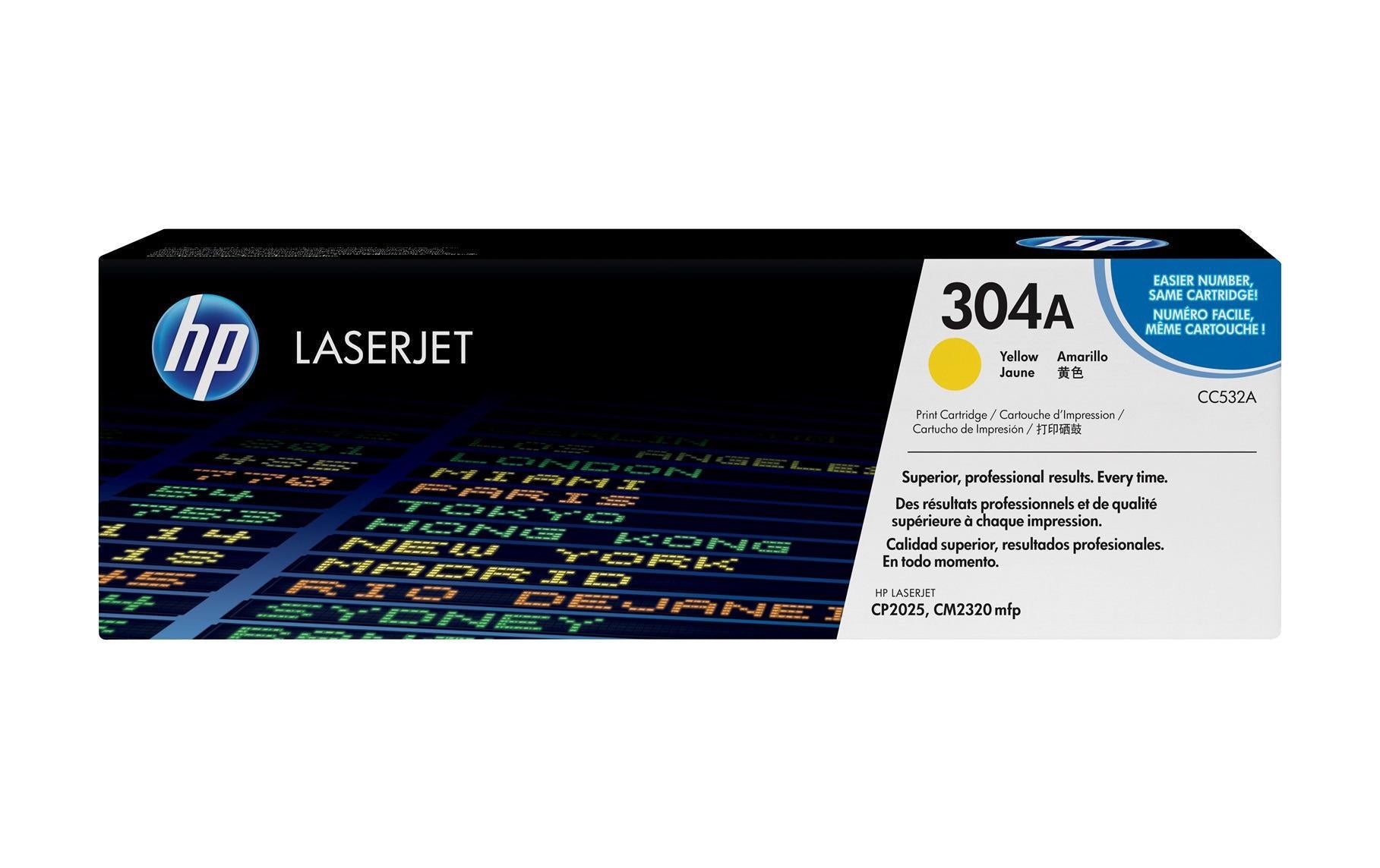 HP, Toner Nr. 304A (CC532A) Yellow