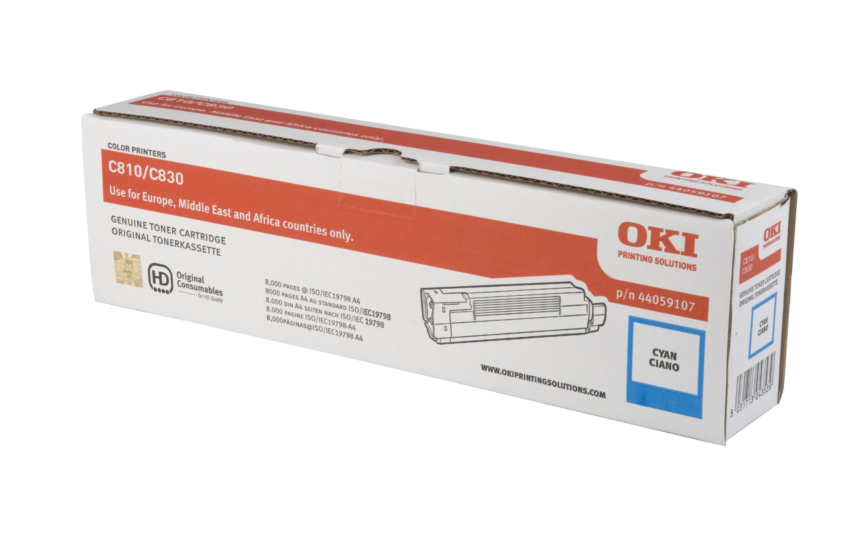 Toner cyan zu OKI C810/830