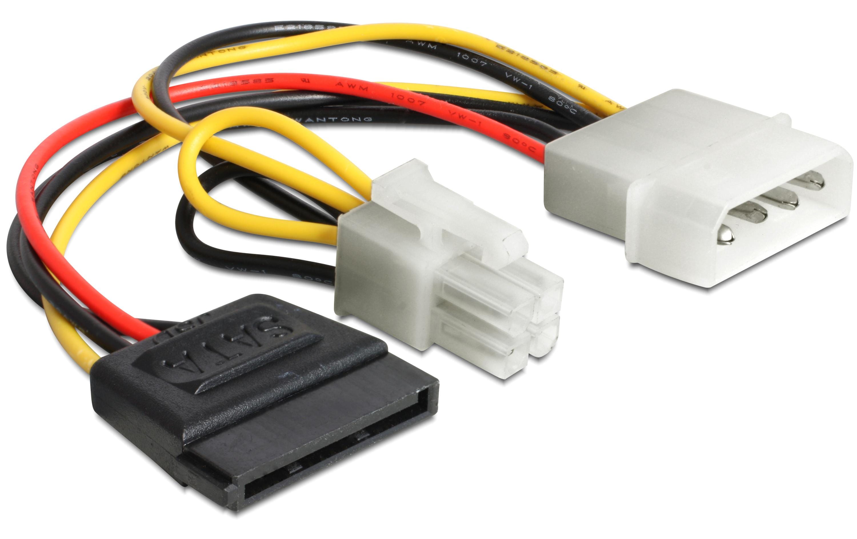 P4 4Pin Stecker & SATA Adapter