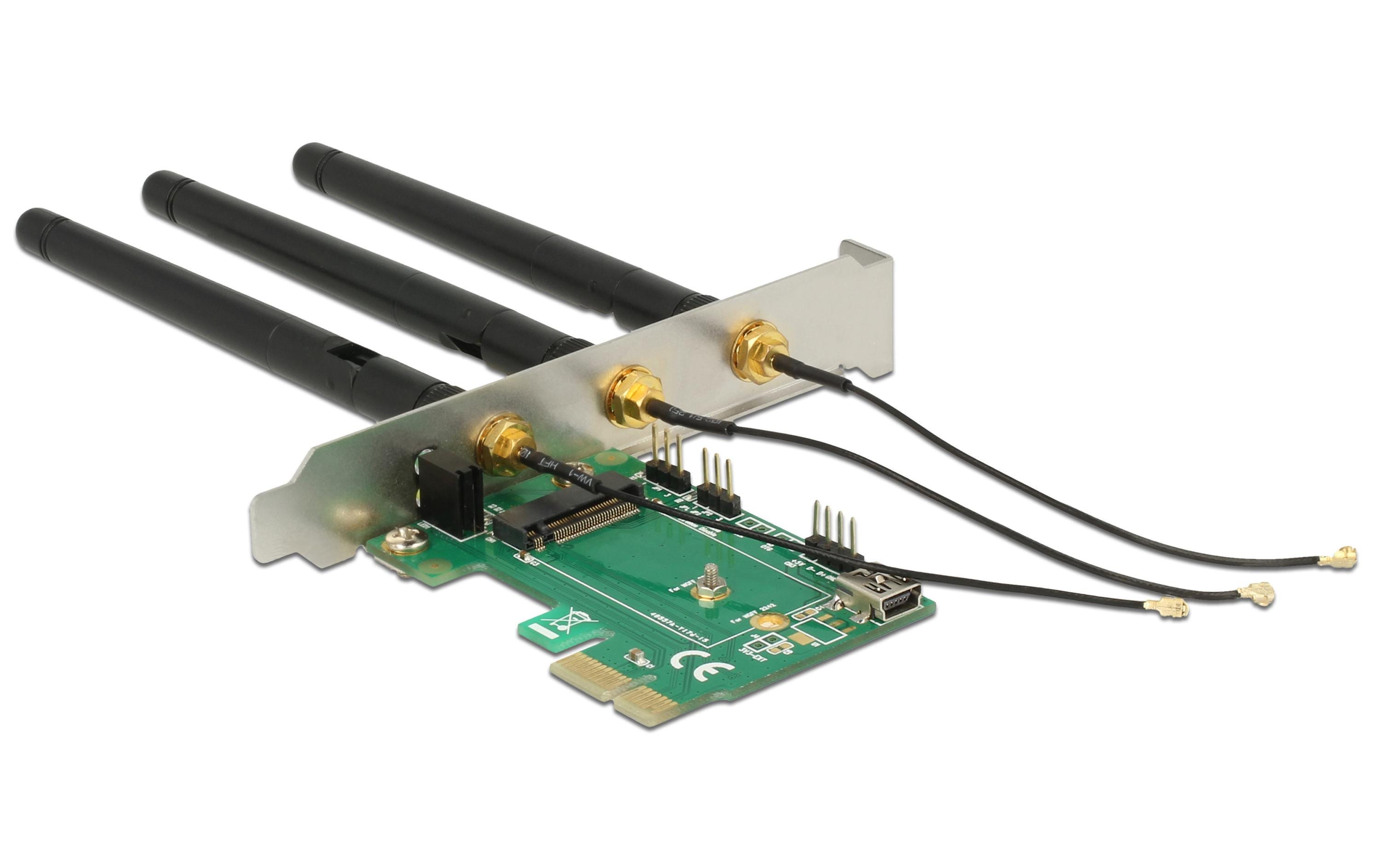 Delock PCI-E-X1 Adapter M.2 Key A+E