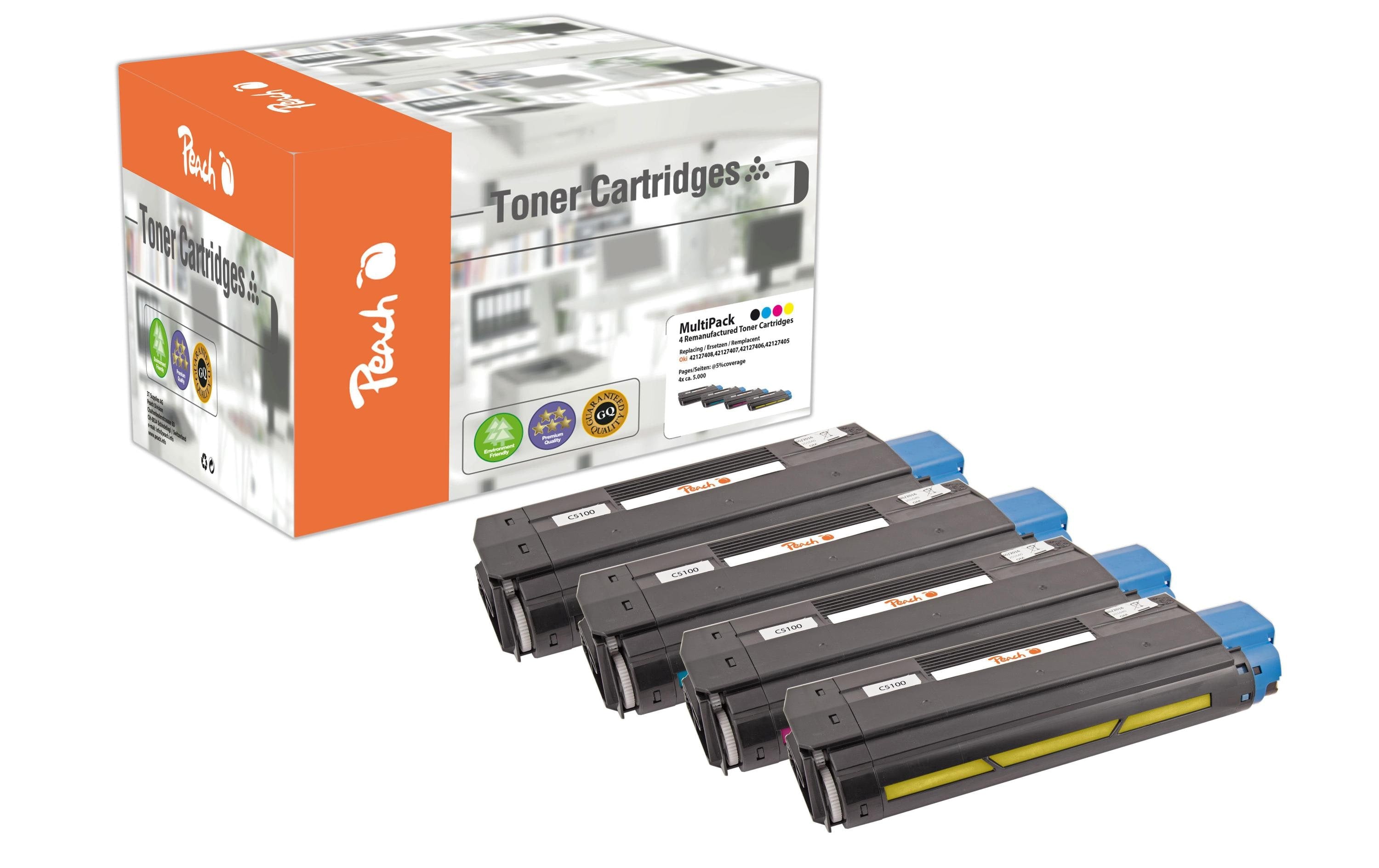 Peach Toner OKI C5100-Series Multi Pack