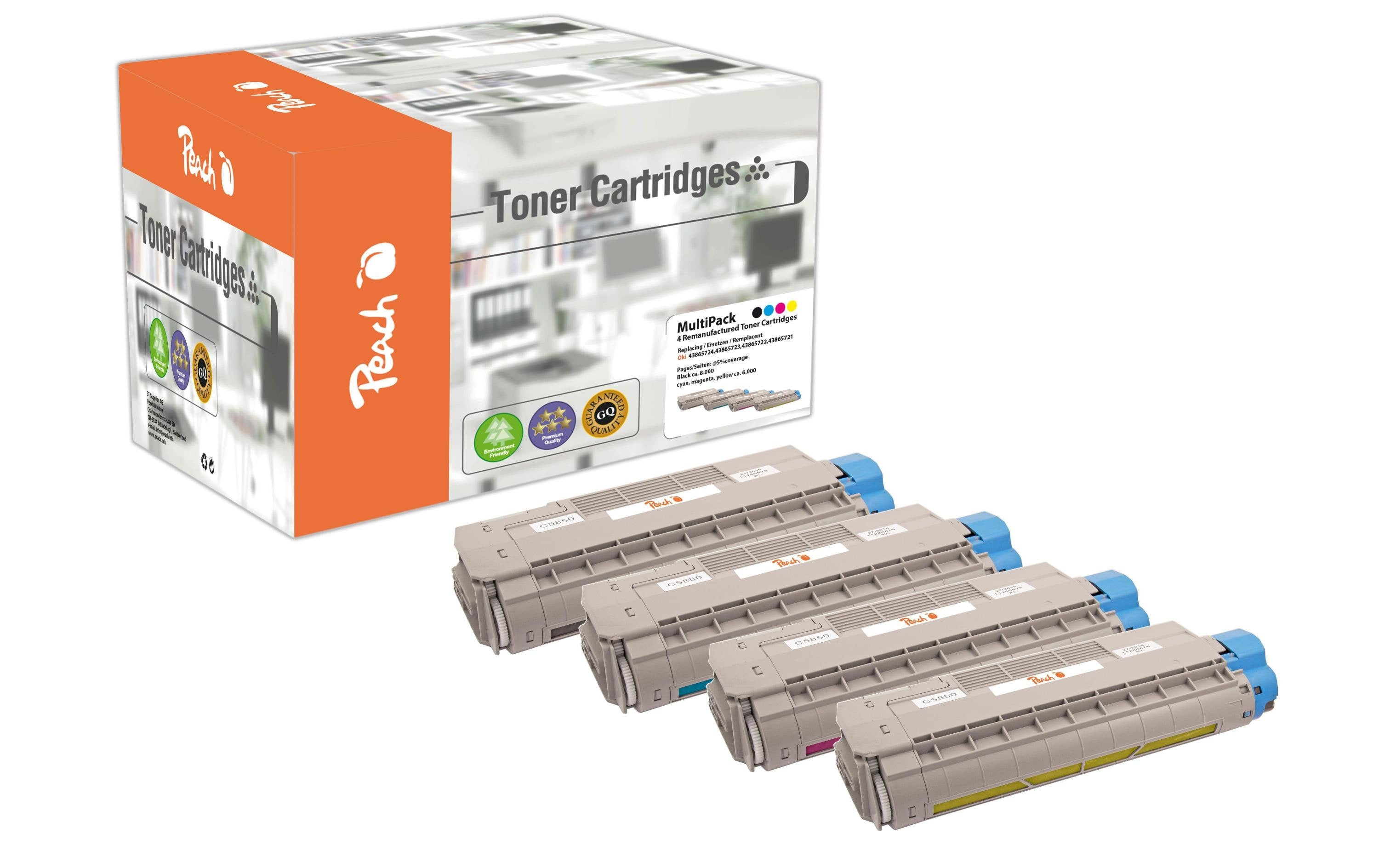 Peach Toner OKI C5850-Series Multi Pack