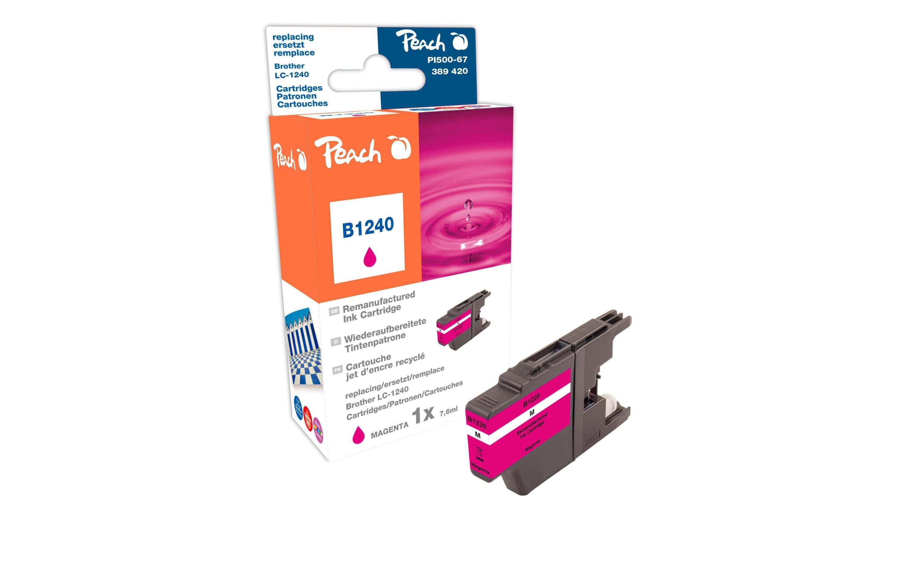 Peach Tinte Brother LC-1240m magenta