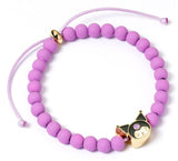 Braccialetto Hello Kitty Purple Beaded with Kuromi Charm
