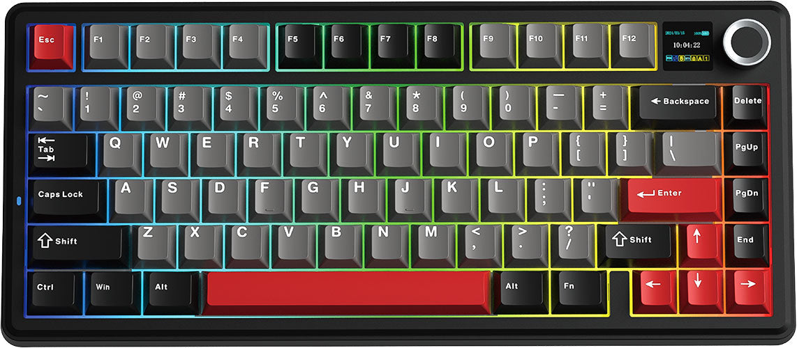 AULA Tastiera Gaming F75 MAX Black + Red ANSI US