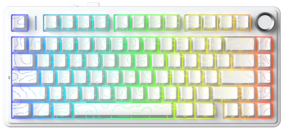 AULA Tastiera Gaming F75 HE White Contour ANSI US