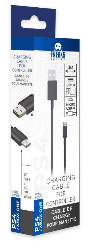 FREAKS PS4/XONE Cavo di Ricarica da USB-A a Micro USB 3m V2