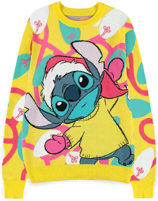 Maglione Natale Disney Stitch Fluo XXL