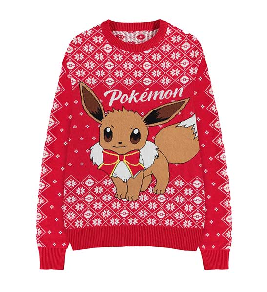 Maglione Natale Pokemon Eevee Red M