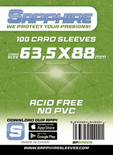 SAPPHIRE Bustine Protettive 63.5x88mm Green 100pz