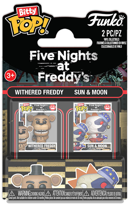 FUNKO BITTY POP 2 Pack FNAF Freddy & Sun/Moon