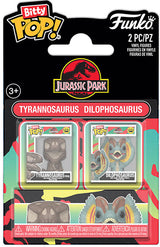 FUNKO BITTY POP 2 Pack Jurassic Park T-Rex & Dilo