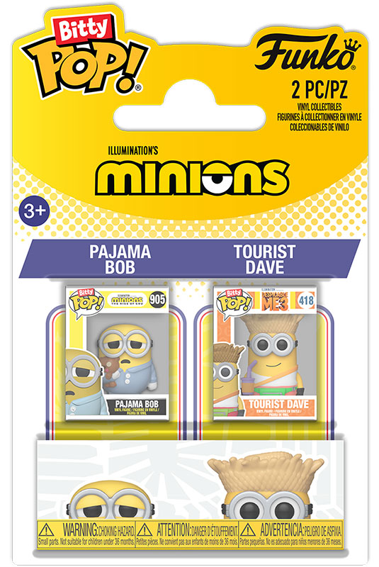 FUNKO BITTY POP 2 Pack Minions Pajama Bob & Tourist Dave