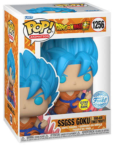 FUNKO POP Dragon Ball Super Sayan Goku (Kaio-Ken) GLOW 1256