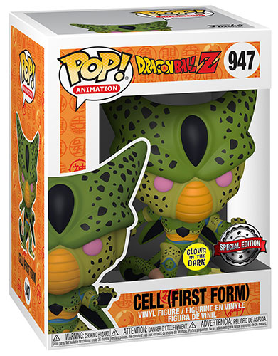 FUNKO POP Dragon Ball Z Cell (First Form) GLOW 947