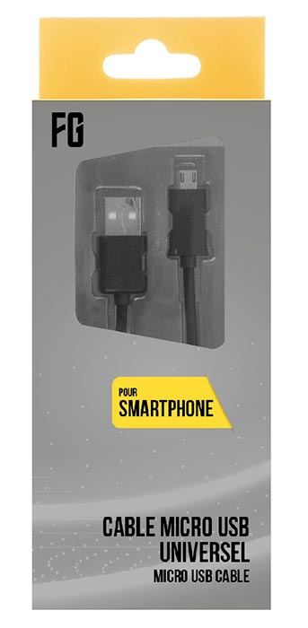 FREAKS Cavo di Ricarica da USB-A a Micro USB Black 1m