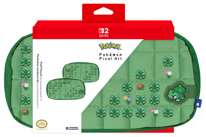 HORI SWITCH 2 Borsa Imbottita Puff Pouch Pokemon Pixel Green