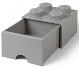 Contenitore LEGO Brick 4 Cassetto Grigio