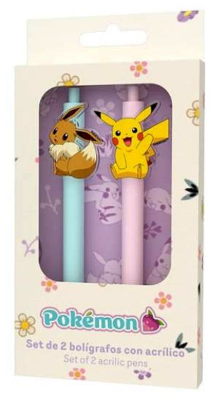 Set 2 Penne Pokemon Pikachu & Eevee