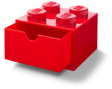 Contenitore Scrivania LEGO Brick 4 Rosso