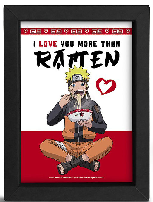 Quadro Naruto I Love You More Than Ramen