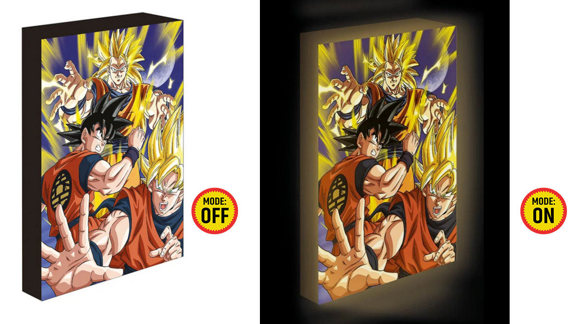 Quadro Retroilluminato Dragon Ball Z Goku Super Saiyan