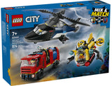 60462 City Great Vehicles Elicottero Autopompa e Sottomarino