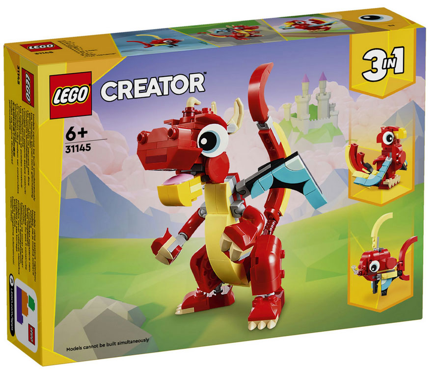 31145 Creator 3 in 1 Drago Rosso