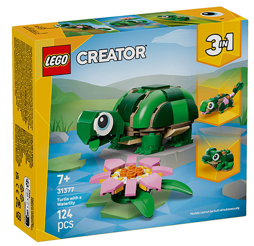 31377 Creator 3 in 1 Tartaruga con Fiore di Ninfea
