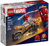 76335 Marvel Spider-Man Vs. Ghost Rider in Motocicletta