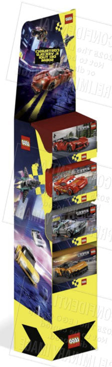 Espositore LEGO da Terra Speed Champions da 16pz