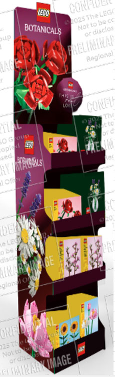 Espositore LEGO da Terra Flowers San Valentino da 32pz