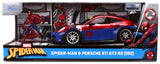 JADA Marvel Spider-Man Porsche 911 Scala 1:24 + Spider-Man