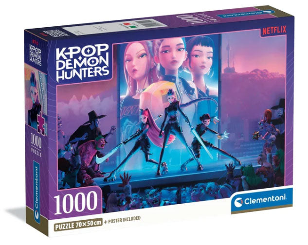 Puzzle 1000pz KPop Demon Hunters con Poster