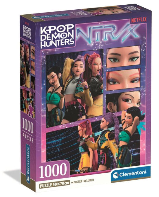 Puzzle 1000pz KPop Demon Hunters Design 1 con Poster