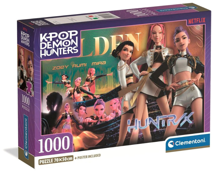 Puzzle 1000pz KPop Demon Hunters Design 2 con Poster