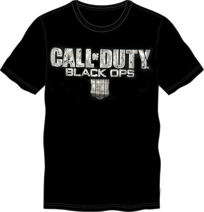 T-Shirt Call Of Duty Black Ops IV Logo Argento L