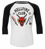 T-Shirt Manica 3/4 Stranger Things Hellfire Club S4 XL