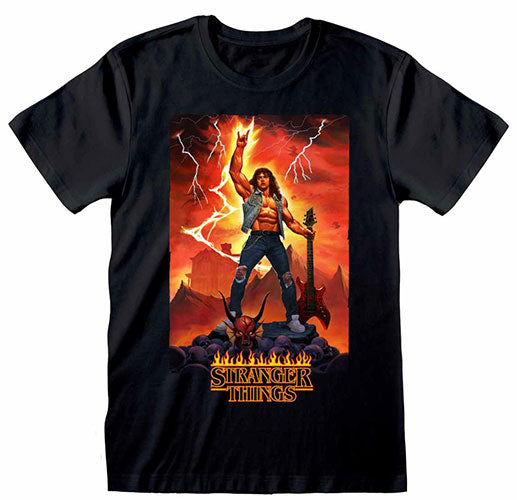 T-Shirt Stranger Things Eddie Rocks L