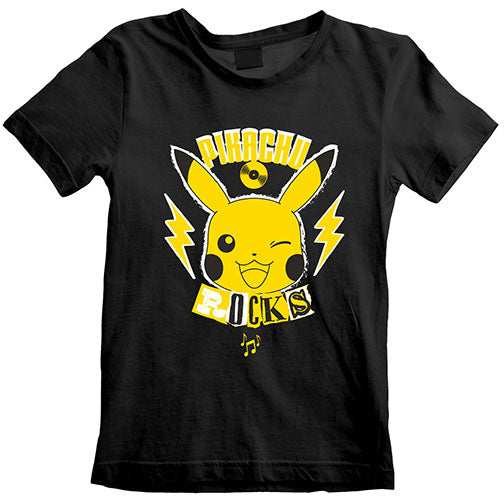 T-Shirt Kids Pikachu Rocks 5-6 Anni